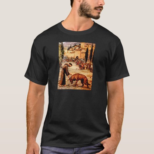 St Francis en de Wolf T-shirt (Voorkant)