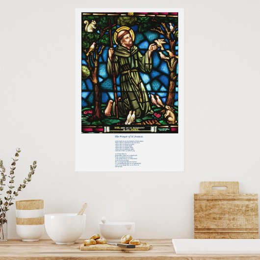 St Francis en St Francis Peace Prayer Poster (Keuken)