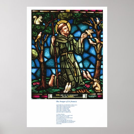 St Francis en St Francis Peace Prayer Poster (Voorkant)