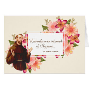 St Francis floral de citation d'Assisi