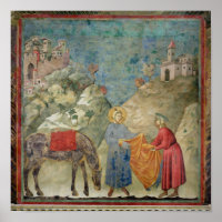 St. Francis geeft zijn kat aan een vreemdeling