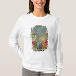 St. Francis geeft zijn kat aan een vreemdeling T-shirt