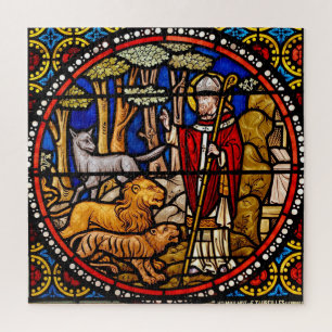 St. Francis Glas in lood Window Jigzaag Puzzle Legpuzzel