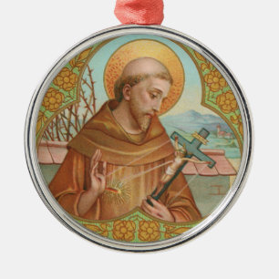 St. Francis of Assisi (BK 002) Metalen Ornament