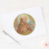 St. Francis of Assisi (BK 002) Ronde Sticker (Envelop)