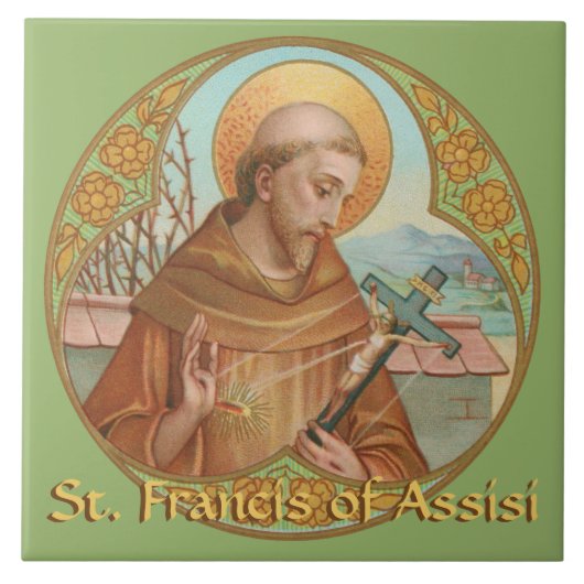 St. Francis of Assisi (BK 002) Tegeltje (Voorkant)