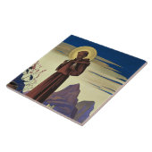 St Francis of Assisi (Christelijk Saint) Tegeltje (Zijkant)