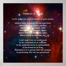 St Francis of Assisi gebed Poster