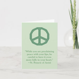St. Francis of Assisi Peace Quote Notecard Kaart