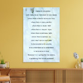St Francis of Assisi Prayer Canvas Afdruk (Insitu (Woonkamer))