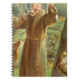 St Francis of Assisi preaching to animals Notitieboek
