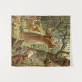 St Francis of Assisi preaching to animals Wandkleed (Voorkant (horizontaal))