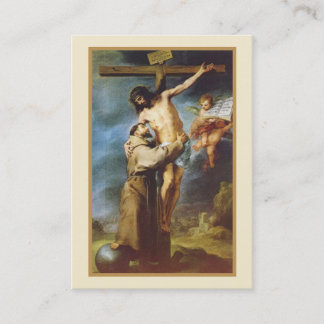 St. Francis of Assisi Religious Holy Cards Visitekaartje