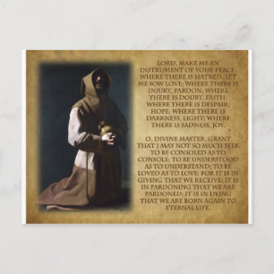 St Francis of Assisi's gebed Briefkaart