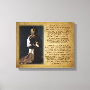 St Francis of Assisi's Prayer Canvas Afdruk