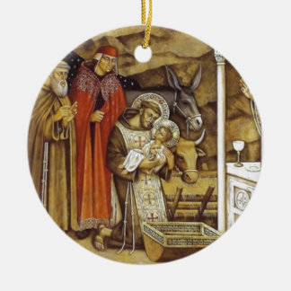 St Francis op de Nativiteitsstraat, mok sleutelket Keramisch Ornament