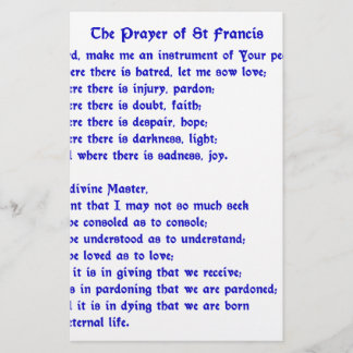 St Francis Prayer Briefpapier