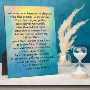 St. Francis' Prayer Fotoplaat