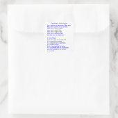 St Francis Prayer Vierkante Sticker (Tas)