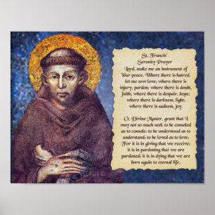 St Francis' Serenity Prayer Poster