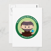 St. Francis van Assisi Briefkaart (Voorkant / Achterkant)