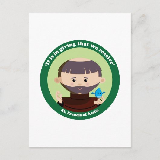 St. Francis van Assisi Briefkaart (Voorkant)