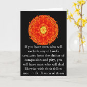 St. Francis van Assisi citeert Kaart (Gele Bloem)