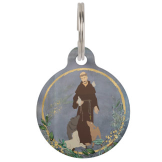 St. Francis van Assisi Gold Botanical Pet Protecte Huisdierpenning