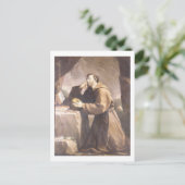 St. Francis van Assisi in Prayer Briefkaart (Staand voorkant)