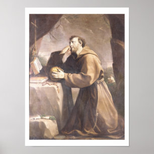 St. Francis van Assisi in Prayer Poster