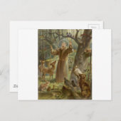 St. Francis van Assisi Omringd door dieren Briefkaart (Voorkant / Achterkant)