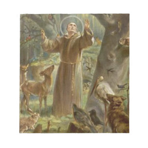 St. Francis van Assisi Omringd door dieren Notitieblok