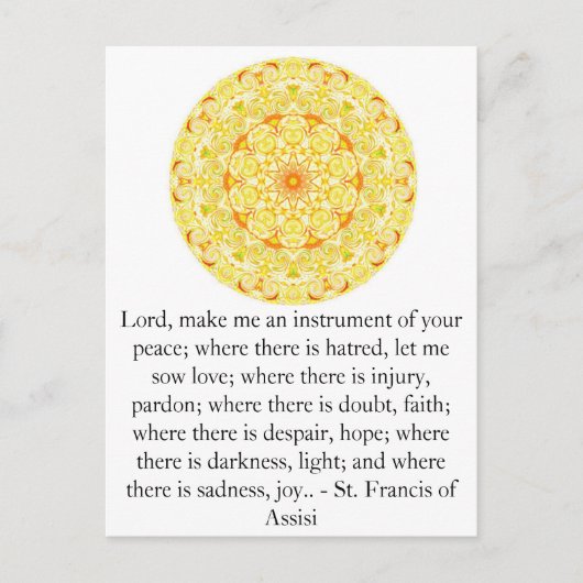 St. Francis van Assisi over FAITH Briefkaart (Voorkant)