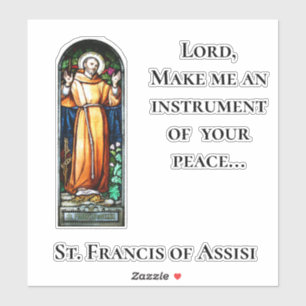 St. Francis van Assisi Peace Prayer Sticker