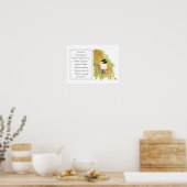 St. Francis van Assisi Prayer met Chickadee Poster (Keuken)