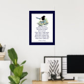 St. Francis van Assisi Prayer met Magpie Bird Poster (Thuiskantoor)