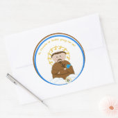 St. Francis van Assisi Ronde Sticker (Envelop)