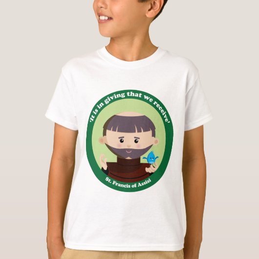 St. Francis van Assisi T-shirt (Voorkant)