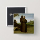 St. Francis van Assisi Vierkante Button 5,1 Cm (Voorkant /achterkant)