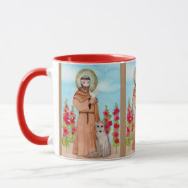 St. Francis van Assisi w Coyote Waterverf Gift Mok