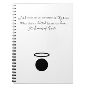 St. Francis van het citaat van Assisi Notitieboek