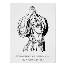 ST FRANCIS VECTOR TEKENING MET CITAAT