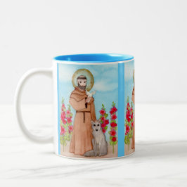 St. Francis-Waterverf Tweekleurige Koffiemok