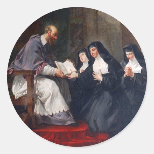 St. Francoise met St. Jean Ronde Sticker (Voorkant)