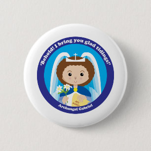 St. Gabriel the Archangel Ronde Button 5,7 Cm