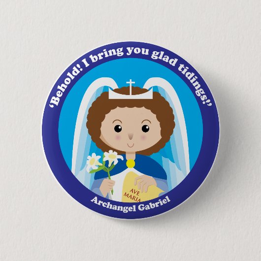 St. Gabriel the Archangel Ronde Button 5,7 Cm (Voorkant)