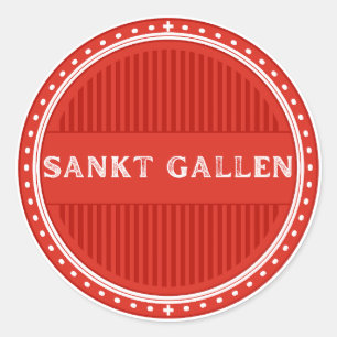 St. Gallen City Pride Embleem – Zwitserse identite Ronde Sticker