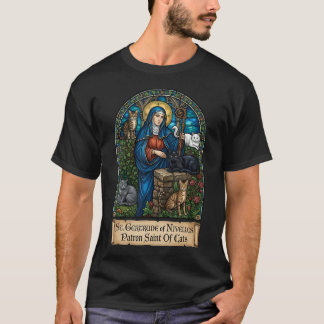 St. Geertrui Van Nivelles Patroonheilige Van T-shirt