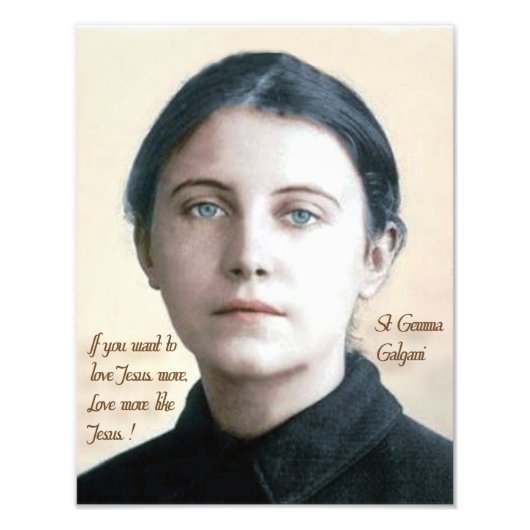 St Gemma Galgani Foto Afdruk (Voorkant)