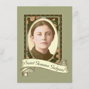 St. Gemma Galgani Sint van Rugpijn Heilige Kaart